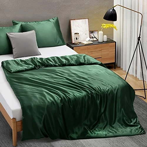 Ersmak 48" X 72" Duvet Cover For Weighted Blanket, Removable Satin Duvet Cover For Weighted Blanket, 8 Ties Secure Fastening, Teal 8 Ersmak 48" X 72" Duvet Cover For Weighted Blanket, Removable Satin Duvet Cover For Weighted Blanket, 8 Ties Secure Fastening, Teal - Image 6