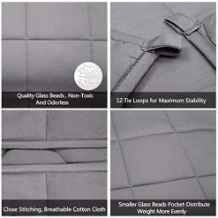 Joybest Weighted Blanket 25 Lbs 80x87 Inches, Oeko-Tex Certified Cotton Heavy Blanket With Premium Glass Beads For Adults Couple, Use On Queen & King Beds, Grey Blanket 21 Joybest Weighted Blanket 25 Lbs 80x87 Inches, Oeko-Tex Certified Cotton Heavy Blanket With Premium Glass Beads For Adults Couple, Use On Queen & King Beds, Grey Blanket -Electric Blankets Sales Store 51kAuMcok6L
