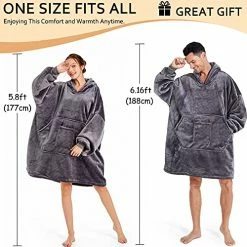 Blanket Hoodie Sweatshirt, Wearable Blanket Oversized Sherpa With Sleeves And Giant Pocket, Cozy Hoodie Warm For Adult Kids White 21 Blanket Hoodie Sweatshirt, Wearable Blanket Oversized Sherpa With Sleeves And Giant Pocket, Cozy Hoodie Warm For Adult Kids White -Electric Blankets Sales Store 51kLCMNBtHL