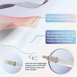 Bedsure Heated Blanket Electric Throw - Soft Fleece Electric Blanket, 6 Heat Settings Heating Blanket With 4 Time Settings, 3hrs Timer Auto Shut Off (50×60 Inches, Grey) -Electric Blankets Sales Store 51kSfO7CU6L