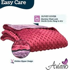 Aviano Premium Soft Weighted Blanket Cover 48x72 - 8-Knot Microfiber Duvet Cover For Weighted Blanket Twin Size Bed | Fits 48 X 72 Inch Heavy Blanket - Burgundy (Cover ONLY) -Electric Blankets Sales Store 51kvzfb3z4L