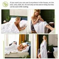 Dornroscn Bamboo Cooling Weighted Blanket With Premium Glass Beads Heavy Blanket| 15 Lbs | 88"x104" Queen Size | Big Blanket Fits King Or Over Sized Bed | White -Electric Blankets Sales Store 51l1vWgK0HL