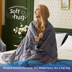 Dornroscn Adults Weighted Blanket | 88''x104''-30lbs, King Size | Soft Heavy Blanket For Great All-Natural Sleep| 100% Breathable Fabric With Premium Glass Beads | Dark Grey 10 Dornroscn Adults Weighted Blanket | 88''x104''-30lbs, King Size | Soft Heavy Blanket For Great All-Natural Sleep| 100% Breathable Fabric With Premium Glass Beads | Dark Grey -Electric Blankets Sales Store 51lB738zi0L