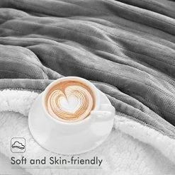 Generic Electric Heated Blanket Fast Heating With 6 Temperature Levels & 8hrs Auto Off Soft Heated Throw For Couch Machine Washable And ETL Certification 50" X 60" Wine Red -Electric Blankets Sales Store 51lSl4VOCyL