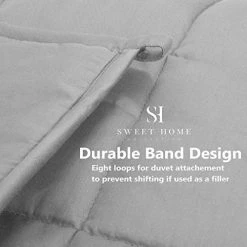 Sweet Home Collection Weighted Blanket Quality Heavyweight Cozy Soft Breathable And Comfortable Bedding With Premium Grade Glass Beads, 60" X 80" - 15 Pounds, Light Gray -Electric Blankets Sales Store 51ladrr0ChL
