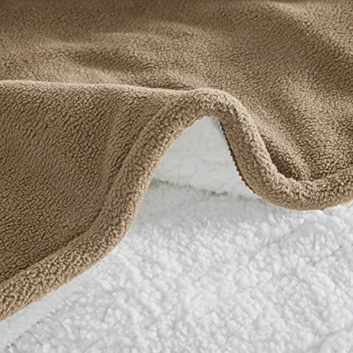 Serta Reversible Fleece To Sherpa Electric Blanket Fast Heating Soft Cover, Safety Auto Shut Off Timer, Low EMF, Multi Heat Setting, ETL Certified, Machine Washable, Stone Brown King (90 In X 100 In) 6 Serta Reversible Fleece To Sherpa Electric Blanket Fast Heating Soft Cover, Safety Auto Shut Off Timer, Low EMF, Multi Heat Setting, ETL Certified, Machine Washable, Stone Brown King (90 In X 100 In) - Image 4