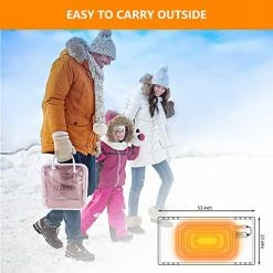 IZEEPE Electric Blanket Heated Throw, Cordless Heating Pad With 3 Heating Levels, Portable USB Heated Blanket For Travel, 53"x23" Cozy Flannel Fast Heating, Home, Car & RV Uses, Machine Washable, Pink -Electric Blankets Sales Store 51lcw4KD7cL