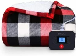 Westinghouse Electric Blanket Heated Blanket, Plaid Sherpa Heating Blanket, 10 Heating Levels & 1 To 12 Hours Heating Time Settings, Green Plaid, 62"x84" Twin Size 15 Westinghouse Electric Blanket Heated Blanket, Plaid Sherpa Heating Blanket, 10 Heating Levels & 1 To 12 Hours Heating Time Settings, Green Plaid, 62"x84" Twin Size -Electric Blankets Sales Store 51mHs rrVvL. AC