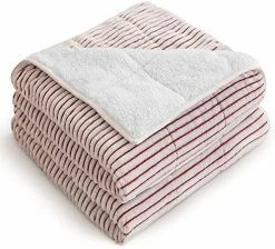 Uttermara Sherpa Fleece Weighted Blanket For Adults, 15lbs Striped Fuzzy Bed Blanket, Ultra Cozy Sherpa And Super Soft Flannel Throw Twin Full Size Blanket For Sofa Bed, 48 X 72 Inches, Avocado Green -Electric Blankets Sales Store 51nI8rELb3L. AC