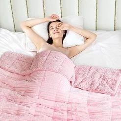 Lofus Sherpa Fleece Weighted Blanket, 15 Lbs Ribbed Microfiber Heavy Blanket, Mink Stripe Throw Blanket, Reversible Fluffy Sherpa Super Soft Warm, 60 X 80 Inches, Grey -Electric Blankets Sales Store 51npXXGcclL. AC