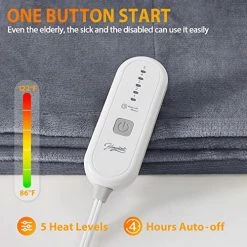 Homemate Heated Blanket Electric Throw - 50"x60" Heating Blanket Throw 4 Hours Auto-Off 5 Heat Levels Heat Blanket Over-Heat Protection Flannel Sherpa Heater Blanket Electric ETL Certification Red 17 Homemate Heated Blanket Electric Throw - 50"x60" Heating Blanket Throw 4 Hours Auto-Off 5 Heat Levels Heat Blanket Over-Heat Protection Flannel Sherpa Heater Blanket Electric ETL Certification Red -Electric Blankets Sales Store 51nrjfSQLnL