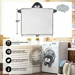 Happy Fuel Penguin Wearable Hooded Blanket For Adults – Fuzzy Super Soft Warm Cozy Plush Flannel Fleece & Sherpa Hoodie Throw Cloak Wrap - Penguin Gifts For Women Adults Girls And Kids 13 Happy Fuel Penguin Wearable Hooded Blanket For Adults – Fuzzy Super Soft Warm Cozy Plush Flannel Fleece & Sherpa Hoodie Throw Cloak Wrap - Penguin Gifts For Women Adults Girls And Kids -Electric Blankets Sales Store 51o5Lcc3AbS