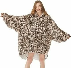 Homemate Wearable Blanket Hoodie, Cute And Funny Patterns Oversized Hoodie Sweatshirt Blanket For Adults Women Men，Cozy，Warm，Fuzzy Hoodie Blanket Leopard -Electric Blankets Sales Store 51ohKpZAPgL. AC