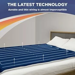 EBlanket Heated Electric Blanket Heating Throw - 50x60, Deep Blue - 3 Heat Levels, 4 Timer Settings, 2 Hours Auto Off, Thermostatic Control, Machine Washable -Electric Blankets Sales Store 51otN48u4RL