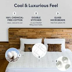 Baloo Weighted Blanket Throw Size - 12lb Double Quilted Personal Size Heavy Blanket - Eco-Luxury Soft Cool Cotton With Natural Plant-Based Dye, Clay (42x72 Inches) -Electric Blankets Sales Store 51oxUqOVmpL