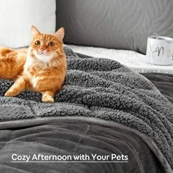 Sivio Sherpa Fleece Weighted Blanket For Adult, 15 Lbs Heavy Fuzzy Throw Blanket With Soft Plush Flannel, Reversible Twin-Size Super Soft Extra Warm Cozy Fluffy Blanket, 60x80 Inches Dual Sided Grey -Electric Blankets Sales Store 51pJUmtLy3L