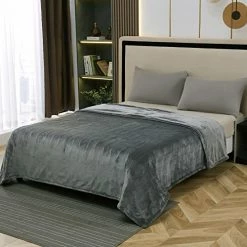 BESTCHIC Electric Heated Blanket Queen Size 84" X 90", Fast Heating Blanket 100% Polyester Soft Flannel, 4 Heating Levels 10 Hours Auto-Off, ETL Certified Dual Controllers, Machine Washable (Grey) Grey White Plaid 15 BESTCHIC Electric Heated Blanket Queen Size 84" X 90", Fast Heating Blanket 100% Polyester Soft Flannel, 4 Heating Levels 10 Hours Auto-Off, ETL Certified Dual Controllers, Machine Washable (Grey) Grey White Plaid -Electric Blankets Sales Store 51q679YnF9L 1