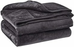 Puredown® Cozy And Luxury Weighted Blanket Heavy Blanket With Glass Beads Flannel Shell Fabric Durability And Comfort 12 Lbs 48" 72" Dark Grey -Electric Blankets Sales Store 51qLZH1oFDL. AC 4