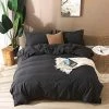 F.Y.Dreams 100% Washed Cotton Duvet Cover For Weighted Blanket 60x80 Inches With 8 Ties, Zipper On Long Side/Black Grey/Just Duvet Cover 100% Washed Cotton Khaki -Electric Blankets Sales Store 51qOBM2pmoL