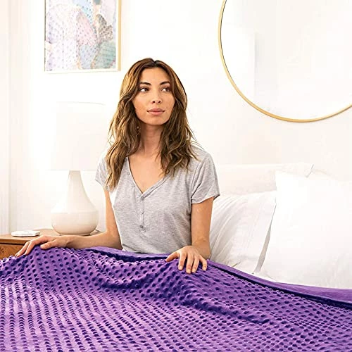 Isilila 48x72 Weighted Blanket Cover, Premium Soft Dot Duvet Cover For Weighted Blanket With 8 Ties(Removable Cover Only) Purple 7 Isilila 48x72 Weighted Blanket Cover, Premium Soft Dot Duvet Cover For Weighted Blanket With 8 Ties(Removable Cover Only) Purple - Image 5
