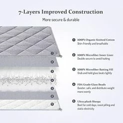 SIGOODS Adult Reversible Weighted Blanket Twin Size 15 Lbs 48"x72", Oeko-Tex Certified Hugsleep Weighted Blankets, Heavy Blanket For Anxiety, Knitted Cotton & Sherpa Fleece, White/Grey Grey/white -Electric Blankets Sales Store 51rBqStlESL