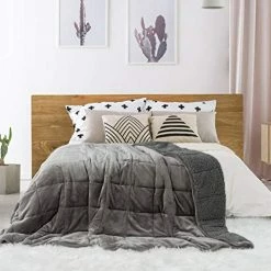 Sivio Sherpa Fleece Weighted Blanket For Adult, 15 Lbs Heavy Fuzzy Throw Blanket With Soft Plush Flannel, Reversible Twin-Size Super Soft Extra Warm Cozy Fluffy Blanket, 60x80 Inches Dual Sided Grey