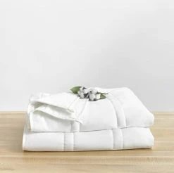 Baloo Weighted Blanket Throw Size - 12 Lbs (42x72 Inches) - Eco-Luxury Soft Cool Cotton In Silver Sage - Lead-Free Glass Beads - Double Quilted Personal Size -Electric Blankets Sales Store 51rk9DLFebL. AC