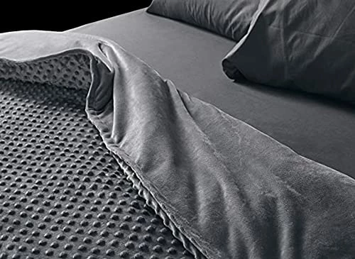 OPPEIN Weighted Duvet Blanket Cover For Adults Hot&Cold Even For Sleeping Cosy More Comfortable Zipper Minky Microfiber Covers Grey (60"x 80"Duvet Cover Only) 5 OPPEIN Weighted Duvet Blanket Cover For Adults Hot&Cold Even For Sleeping Cosy More Comfortable Zipper Minky Microfiber Covers Grey (60"x 80"Duvet Cover Only) - Image 3