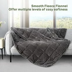 Stiio Weighted Blanket 15 Pounds Twin Size, Sherpa Fleece Weighted Blanket For Adult 48 X 72 Inches, Soft Plush Fuzzy Bed Blanket Dual Sided Cozy Warm Throw Blanket For Sofa Bed, Grey -Electric Blankets Sales Store 51sTIgCvjDL