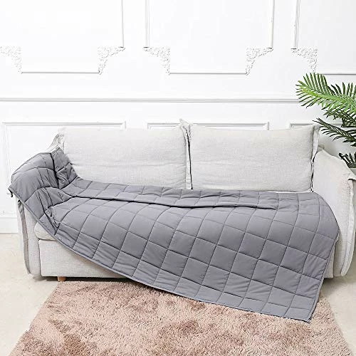 AN Adult Weighted Blankets (15 Lbs, 60” X 80”, Queen Size, Light Grey), Organic Heavy Blanket With Glass Beads 4 AN Adult Weighted Blankets (15 Lbs, 60” X 80”, Queen Size, Light Grey), Organic Heavy Blanket With Glass Beads - Image 2