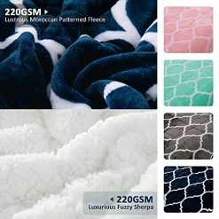 Weighted Blanket 15 Lbs, Sted Weighted Blanket Queen Size, Sherpa Fleece Weighted Blanket For Adult, Dual Sided Soft Heavy Blanket With Premium Glass Beads, Machine Washable, Navy Blue 60"×80" 15 Lbs -Electric Blankets Sales Store 51tQzkkripL 1