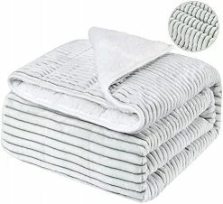 Sherpa Fleece Weighted Blanket For Adult 48x72 Inches, Netoolen 15lbs Heavy Thick Soft Cozy Fuzzy Striped Flannel Reversible Throw Blanket For Bed Couch Sofa, Grey (48x72in,15 Pounds) 31 Sherpa Fleece Weighted Blanket For Adult 48x72 Inches, Netoolen 15lbs Heavy Thick Soft Cozy Fuzzy Striped Flannel Reversible Throw Blanket For Bed Couch Sofa, Grey (48x72in,15 Pounds) -Electric Blankets Sales Store 51tVswabaL. AC 1