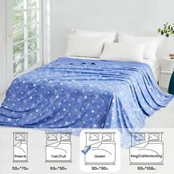 Elegear Cooling Blanket, Q-Max>0.5 Japanese Arc-Chill Cooling Blankets For Hot Sleepers, Double Sided Cold Blankets For Sleeping, Lightweight Breathable Summer Blanket (Blue, Queen Size 90"x90") -Electric Blankets Sales Store 51u2LQgbCFL