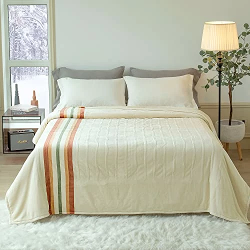 Jet's Home Heated Blanket Full Size 72‘’X84‘’Soft Silky Plush Electric Blanket With 4 Heating Level & 10 Hour Auto Off Heating Blanket,ETL Certified Machine Washable Beige 8 Jet's Home Heated Blanket Full Size 72‘’X84‘’Soft Silky Plush Electric Blanket With 4 Heating Level & 10 Hour Auto Off Heating Blanket,ETL Certified Machine Washable Beige - Image 6