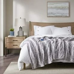 Beautyrest Zuri Reversible Faux Fur To Mink Electric Blanket, Auto Shut Off, Virtually Zero EMF, Multi Heat Setting, UL Certified, Machine Washable, Grey/Blue Throw 50x70 29 Beautyrest Zuri Reversible Faux Fur To Mink Electric Blanket, Auto Shut Off, Virtually Zero EMF, Multi Heat Setting, UL Certified, Machine Washable, Grey/Blue Throw 50x70 -Electric Blankets Sales Store 51vq8a 0 SL. AC
