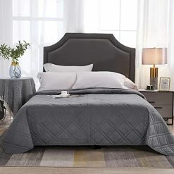 HomeSmart Products King Size Weighted Blanket 20 Lbs By HomeSmart (an American Company) - 400 Thread Count Resort Quality Cotton - 88"x96" White