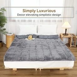 Sherpa Fleece Weighted Blanket For Adult 48x72 Inches, Netoolen 15lbs Heavy Thick Soft Cozy Fuzzy Striped Flannel Reversible Throw Blanket For Bed Couch Sofa, Grey (48x72in,15 Pounds) 22 Sherpa Fleece Weighted Blanket For Adult 48x72 Inches, Netoolen 15lbs Heavy Thick Soft Cozy Fuzzy Striped Flannel Reversible Throw Blanket For Bed Couch Sofa, Grey (48x72in,15 Pounds) -Electric Blankets Sales Store 51wDuaFPBlL