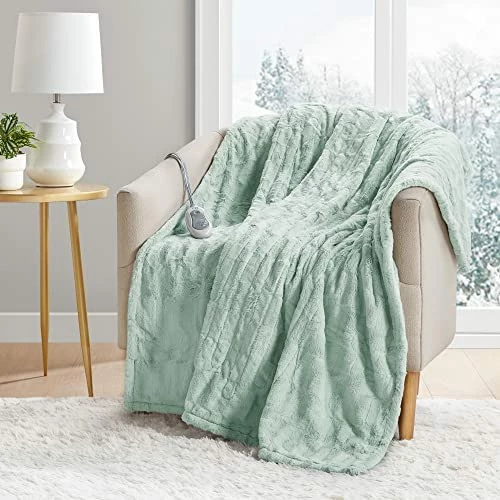 MP2 Plush Sherpa Throw Electric Blanket For Lap W/ 3 Heating Levels & 2 Hours Auto Shut Off, UL Certified EMF Radiation Safe, Machine Washable, 50"x60", Frost Grey 14 MP2 Plush Sherpa Throw Electric Blanket For Lap W/ 3 Heating Levels & 2 Hours Auto Shut Off, UL Certified EMF Radiation Safe, Machine Washable, 50"x60", Frost Grey - Image 12
