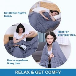 ACOMOPACK Weighted Blanket For Adults 20lbs,Heavy Blanket With Premium Glass Beads(60*80,Gray) -Electric Blankets Sales Store 51wUDJ8HBtS
