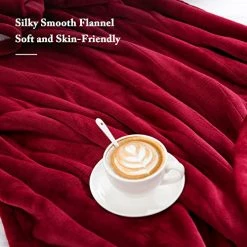 N A Electric Blanket Heated Throw With 4 Heating Levels & 3 Hours Auto Off, Double-Sided Soft Flannel Blanket 50'' X 60'' With Fast Heating & Machine Washable, Home Office Use, Red -Electric Blankets Sales Store 51wwqHJOjQL