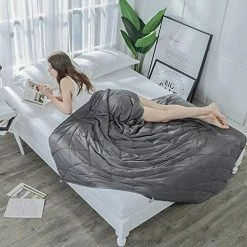 Weighted Blankets For Kids And Adults, 60''x80'' 15lbs, 100% Breatehable Cotton With Premium Glass Beads Of Heavy Blanket, Can Be Used In All Seasons , Dark Grey By Asfrost -Electric Blankets Sales Store 51wyT7LpXmL