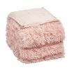 Sienna Fluffy Fleece Weighted Blanket Throw - Blush, 49" X 71" - 6kg