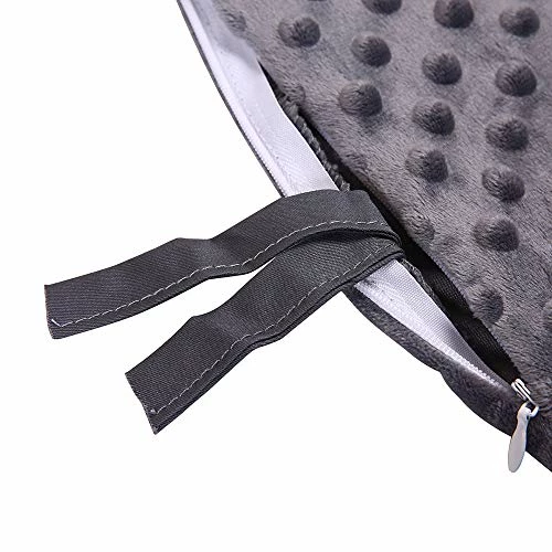 VOLPHAY Removable Duvet Cover For Weighted Blanket - Grey - Super Soft Minky Dot Duvet Cover (48"x72") 6 VOLPHAY Removable Duvet Cover For Weighted Blanket - Grey - Super Soft Minky Dot Duvet Cover (48"x72") - Image 4