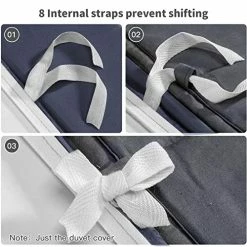 Ourea 60"x80" Removable Duvet Cover For Weighted Blanket, Heavy Blanket Duvet Cover, Soft And Washable Cover (Dark Grey) -Electric Blankets Sales Store 51xotMC9w6L