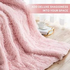 Wemore Shaggy Long Fur Faux Fur Weighted Blanket, Cozy And Fluffy Plush Sherpa Long Hair Blanket For Adult 15lbs, Fluffy Fuzzy Sherpa Reverse Heavy Blanket For Bed, Couch, Pink, 60 X 80 Inches -Electric Blankets Sales Store 51xu1hTrMXL 1