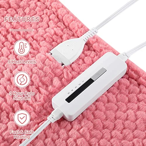 Bilicolor Heated Blanket Electric Throw Luxury Faux Fur Sherpa Fast Heating Blanket ETL Certification With 5 Heating Levels 3 Hours Auto Off Machine Washable Grey 6 Bilicolor Heated Blanket Electric Throw Luxury Faux Fur Sherpa Fast Heating Blanket ETL Certification With 5 Heating Levels 3 Hours Auto Off Machine Washable Grey - Image 4