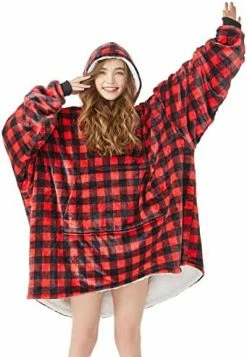 Homemate Wearable Blanket Hoodie, Cute And Funny Patterns Oversized Hoodie Sweatshirt Blanket For Adults Women Men，Cozy，Warm，Fuzzy Hoodie Blanket Leopard -Electric Blankets Sales Store 51y2O32DSCL. AC