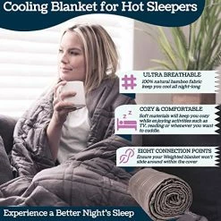 Aviano Premium Bamboo Cooling Weighted Blanket For Adults Or Couples - 30 Lbs (Taupe Gray) For King Size Bed (80x87 In.) - Heavy Blankets For Restlessness 19 Aviano Premium Bamboo Cooling Weighted Blanket For Adults Or Couples - 30 Lbs (Taupe Gray) For King Size Bed (80x87 In.) - Heavy Blankets For Restlessness -Electric Blankets Sales Store 51yEBkkqZRL
