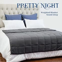 PRETTY NIGHT Weighted Blanket 12lbs Full Size Dark Grey 48"x72"for Adults Heavy Blanket Are Comfortable And Cozy 7 PRETTY NIGHT Weighted Blanket 12lbs Full Size Dark Grey 48"x72"for Adults Heavy Blanket Are Comfortable And Cozy -Electric Blankets Sales Store 51yF2Hvy9YL 1