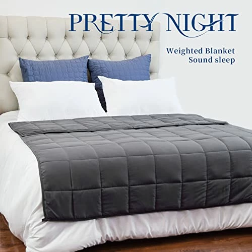 PRETTY NIGHT Weighted Blanket 12lbs Full Size Dark Grey 48"x72"for Adults Heavy Blanket Are Comfortable And Cozy 5 PRETTY NIGHT Weighted Blanket 12lbs Full Size Dark Grey 48"x72"for Adults Heavy Blanket Are Comfortable And Cozy - Image 3